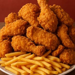 Crispy chicken and fries